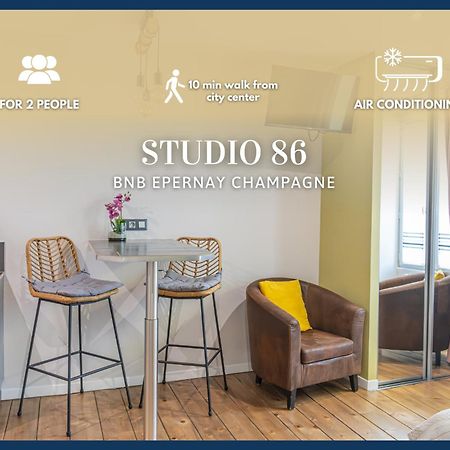 Studio 86 - Climatisation & Proche Centre-Ville- 2 Personnes - Bnb Эперне Экстерьер фото
